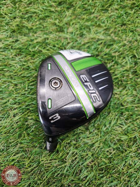 LEFTY 2021 CALLAWAY EPIC SPEED 3 WOOD 15* CLUBHEAD ONLY +HC GOOD