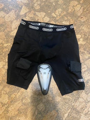 Used black hockey jock