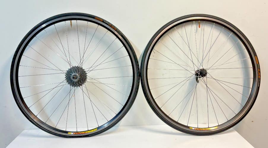 Mavic CXP 22 9-Spd 32-Spoke Black Aluminum 700C Wheelset Bianchi Hubs + Tires