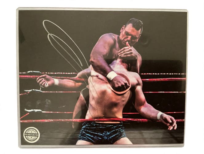 Gunther Autographed Signed 8x10 Photo WWE Chop Pro Wrestling Tees COA Action