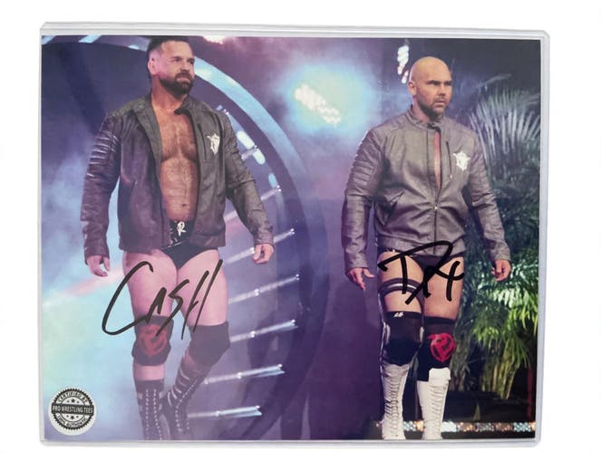 FTR Autographed Signed 8x10 Photo Cash Wheeler Dax Harwood Wrestling Tees COA