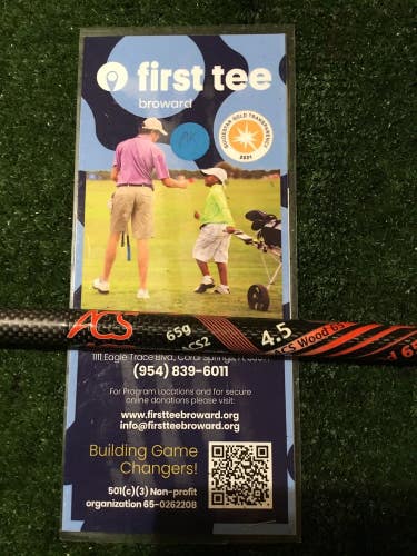 ACS ACS2 Wood 65 Seniors 4.5 Graphite Driver Shaft 44.5 In