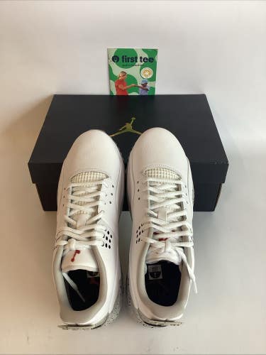 Nike Air Jordan ADG 3 Golf Shoes Size 7 White Fire Tech Grey Black