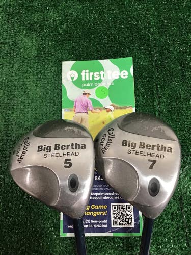Callaway Big Bertha Steelhead Ladies 5-7 Woods Set Graphite Shafts