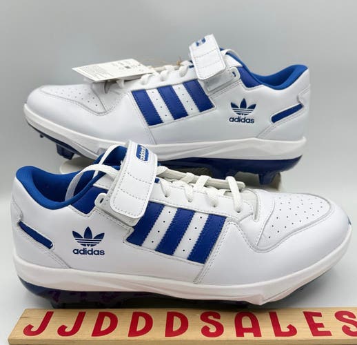 Adidas Forum TPU Baseball Cleats White Royal Blue KK1442 Men's Sz 10 NWT
