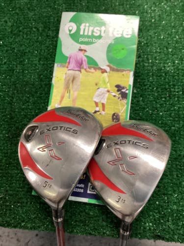 Tour Edge Exotics XCG 3 and 5 Woods Set Regular Graphite Shafts
