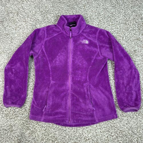 The North Face Jacket Girls Large Purple Fleece Full Zip Outdoor Gorp Logo Top