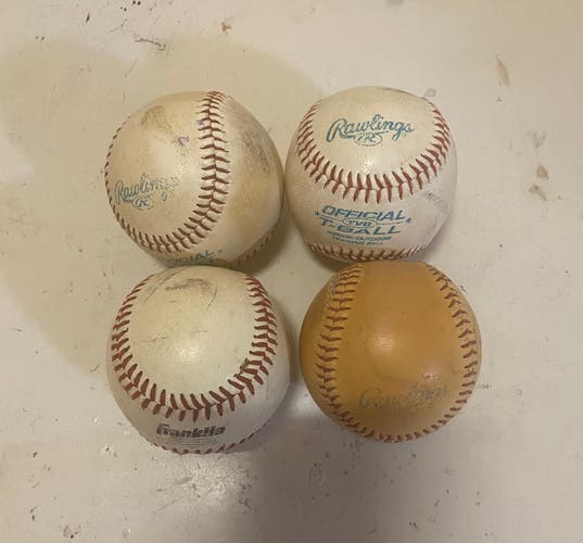 Rawlings Tee-ball Baseballs 4 Pack