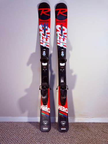 Kid's 2023 Rossignol 110 cm Hero Skis With Bindings