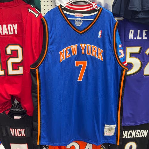 New York Knicks Carmelo Anthony #7 NBA Jersey Blue XXXXL Men's Jersey (New)