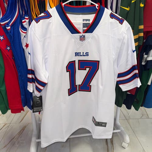 Buffalo Bills Josh Allen #17 NFL Jersey White Men's Jersey Size L