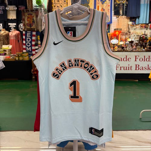 SAN Antonio spurs Victor Wenbanyama (WEMBY) #1 NBA Jersey light Blue Medium Kids Unisex Jersey (New)