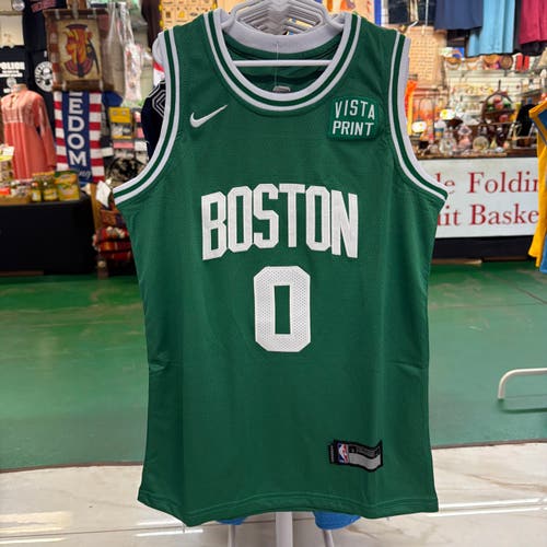 Boston Celtics Jayson Tatum #0 NBA Green Medium Kids Unisex Jersey (New)