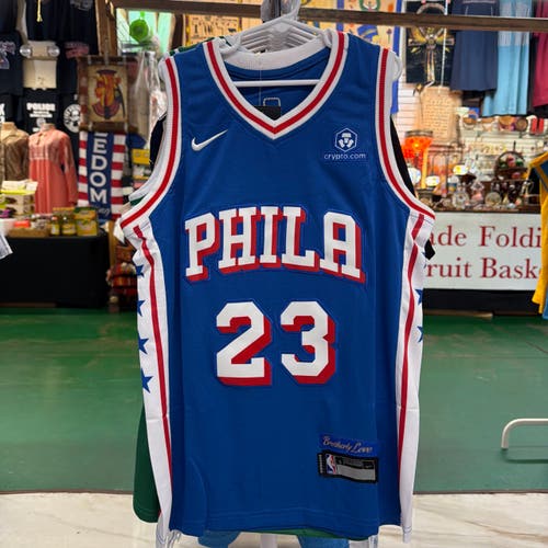 Philadelphia 76ers LeBron James #23 Blue NBA Jersey Medium Kids Unisex Jersey