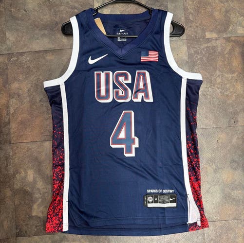 USA all stars Stephen curry #4 NBA Throwback Jersey Blue Medium Men's Jersey (New)
