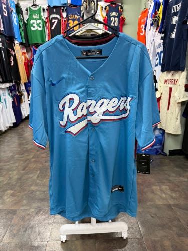 Texas Rangers DeGroom #48 MLB Jersey Blue Large Men's Jersey (New)