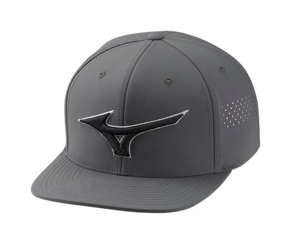 NEW Mizuno Tour Flat Dark Charcoal Adjustable Snapback Golf Hat/Cap