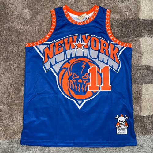 Custom authentic new york Knicks Jalen Brunson #11 Blue XL Men's Jersey (New)