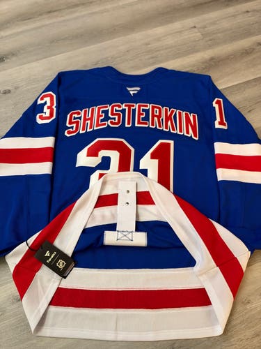 Igor Shesterkin New York Rangers Fanatics Premium Jersey - 56