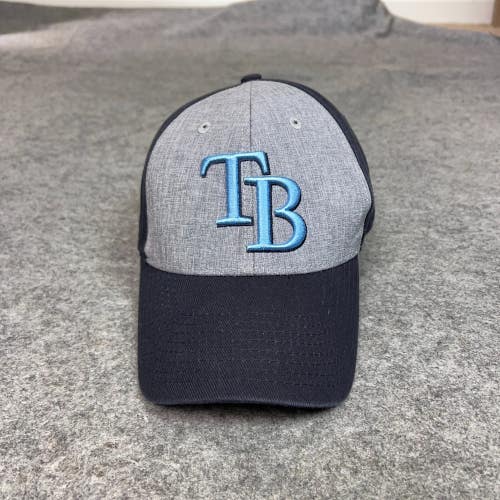 Tampa Bay Rays Mens Hat Strap Back Gray Blue Baseball Cap MLB Logo Casual Dad