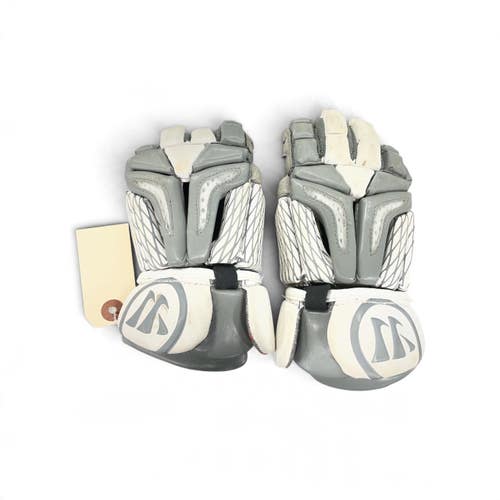 Used Warrior BURN PRO Lacrosse Gloves Mens Grey And White 15" 11735-S000370587