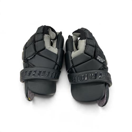 Used Warrior NEMESIS GOALIE GLOVES Lacrosse Gloves Mens Black SM 11735-S000370588