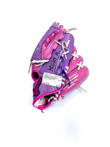 Used Mizuno FINCH FP RH Throw Fastpitch Gloves Pink 10" 11860-S000317384