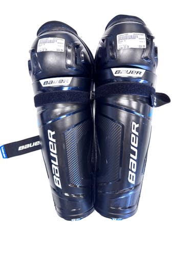Used Bauer X Intermediate Shin Guards Black 14" 11860-S000317365