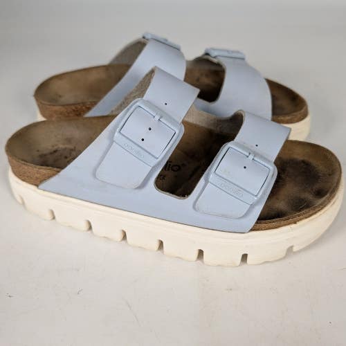 Papillio by Birkenstock Arizona Platform Sandals Light Blue Chunky 40 L9 M7