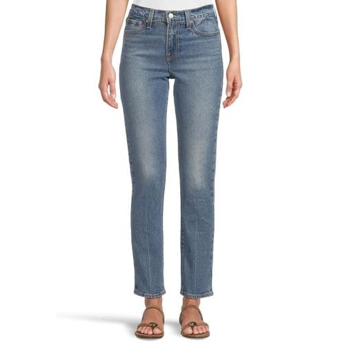 Levi's Premium Wedgie Slim Jeans Womens 27 Blue Denim Cotton Skinny Leg GBO4583