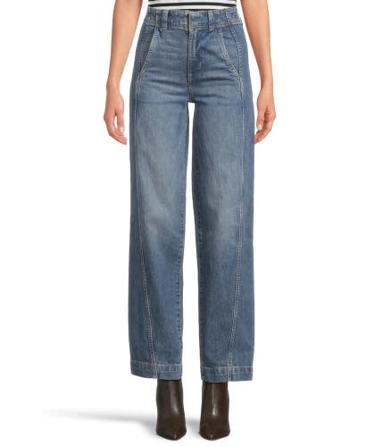 Madewell Jeans Womens 25 Concho Wash Denim Stretch High Rise Tapered Leg GBO4641