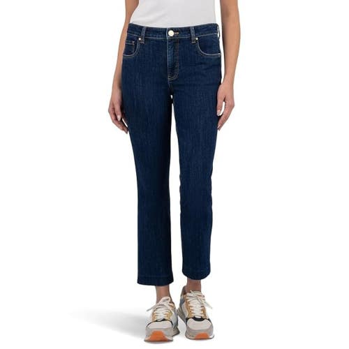 KUT from the Kloth Reese Ankle Straight Jeans Womens 2 Blue Denim Fab Ab GBO4620