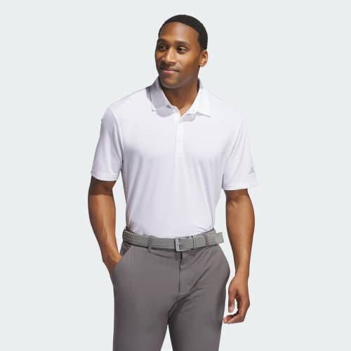 Adidas Ultimate365 Polo Shirt Mens M White Short Sleeve Performance Golf GBO4676