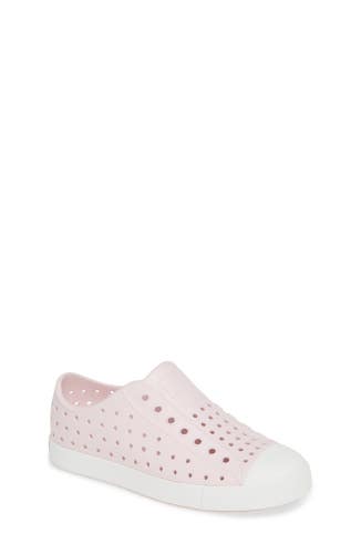 Native Shoes Jefferson Kids US 9 Pink White Low Top Perforated Shoes ZOGG4371