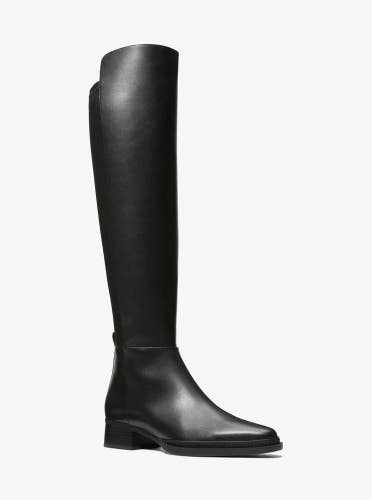 Michael Kors Lex 40F5LXMB5L Boots Women's 6M Black Almond Toe Knee-High ZOGG4511