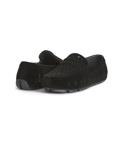 Floafers Prodigy Driver Loafers Kids 4M Black Faux Suede Slip On Shoes ZOGG4376