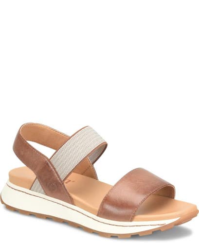Born Mimi Sandals Women's 11B Brown Leather Open Toe Adjustable Strap ZOGG4384