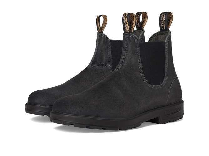 Blundstone #1910 Boots Mens US 9.5 M Steel Gray Suede Round Toe Chelsea ZOGG4422