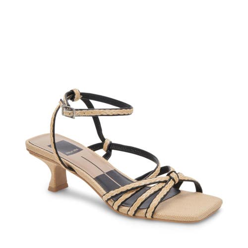 Dolce Vita Bev Braid Sandals Women's 6.5M Beige Leather Ankle Strap ZOGG4531
