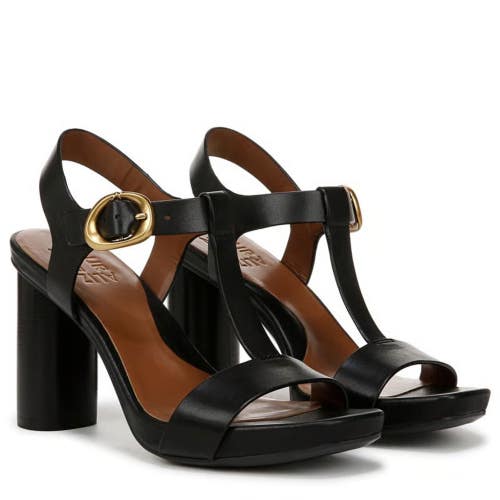 Naturalizer Jordis J3282L3001 Sandals Womens 6 Black Leather Black Heel ZOGG4485