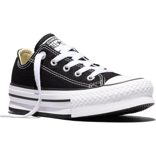 Converse Chuck Taylor All Star EVA Lift Kids US 12 Black Platform Shoes ZOGG4477
