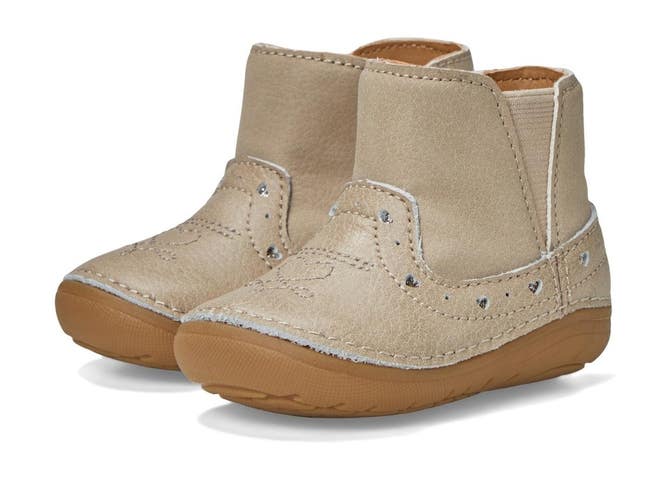 Stride Rite SM Gigi BG038501 Boots Toddlers 3W Brown Leather Round Toe ZOGG4476