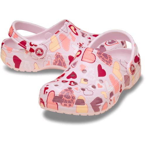 Crocs Classic Valentine's Day 209754-7CI Clogs Kids Pink Milk Casual Shoe MOT285