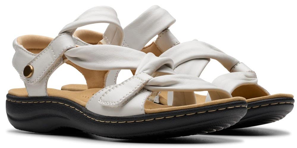Clarks Laurieann Bell 26181683 Sandals Women's Off White Leather Strappy MEW2671