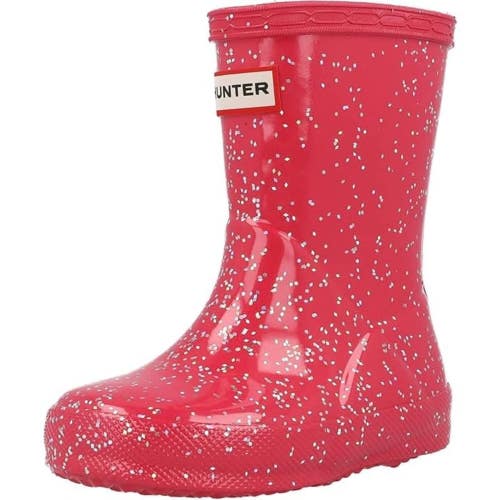 Hunter Original Kids 3M Pink Glitter Waterproof Round Toe Rain Boots Hawk3354