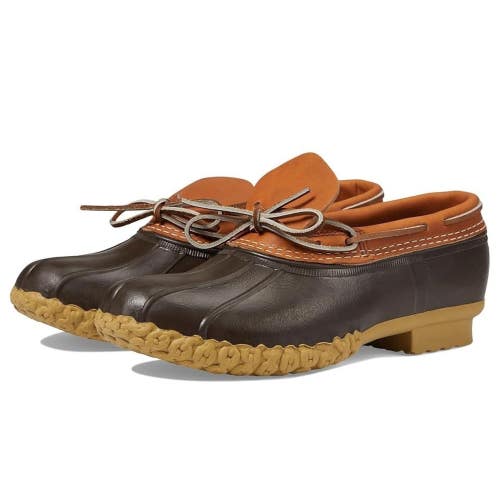 L.L.Bean Rubber Mocs Men's 10D Brown Gum Leather Waterproof Duck Boots ZAP2955