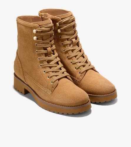 Cole Haan Lyndon W34003 Boots Women's 8 B Honey Suede Waterproof Bootie ZOGG4552