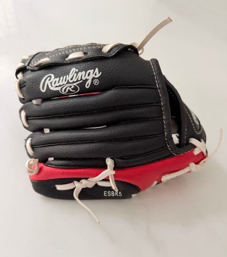 Rawlings Youth 9" Baseball Glove PL91SB Right Hand Players Series Black Red