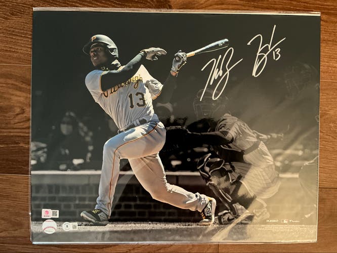 Ke'Bryan Hayes Autographed Signed 16x20 Photo Pirates Color Pop Beckett COA