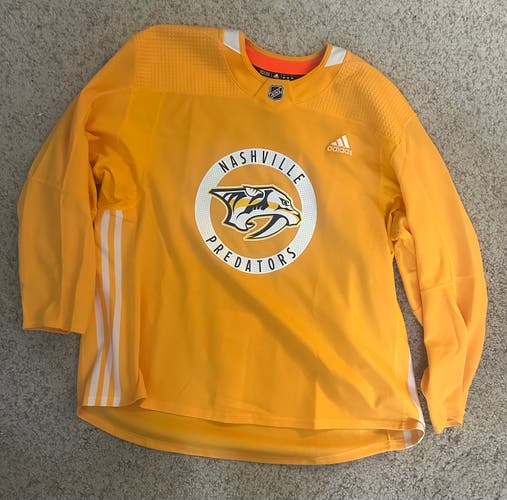NASHVILLE PREDATORS ADIDAS PRO STOCK PRACTICE JERSEY 60